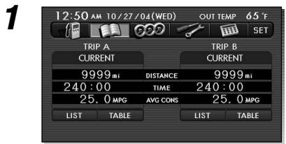 SUBARU Tribeca Phase 2 (2007-2014) - Affichage du journal de route - 1