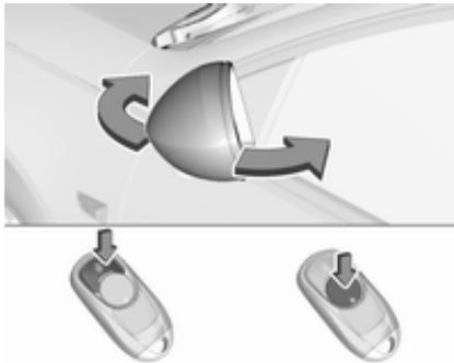 OPEL Insigna B (2017-2019) - Rabattement des rétroviseurs avec une clé électronique - 1