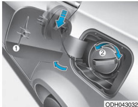 HYUNDAI Genesis DH  (2013-2016) - Ouverture du bouchon du réservoir d'essence - 2