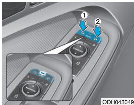HYUNDAI Genesis DH  (2013-2016) - Rabattage/déploiement des rétroviseurs extérieurs - 1