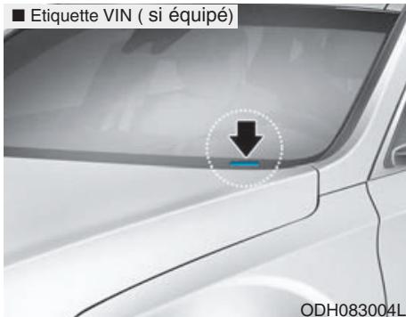 HYUNDAI Genesis DH  (2013-2016) - NUMERO D'IDENTIFICATION DU VEHICULE (NIV) - 2