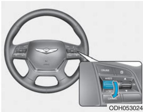HYUNDAI Genesis DH  (2013-2016) - Pour réduire la vitesse chosesie du régulateur de vitesse intelligent - 1