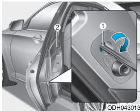 HYUNDAI Genesis DH  (2013-2016) - Verrous de sécurité empêchant l'ouverture accidentelle des portières arrêté de l'intérieur - 1