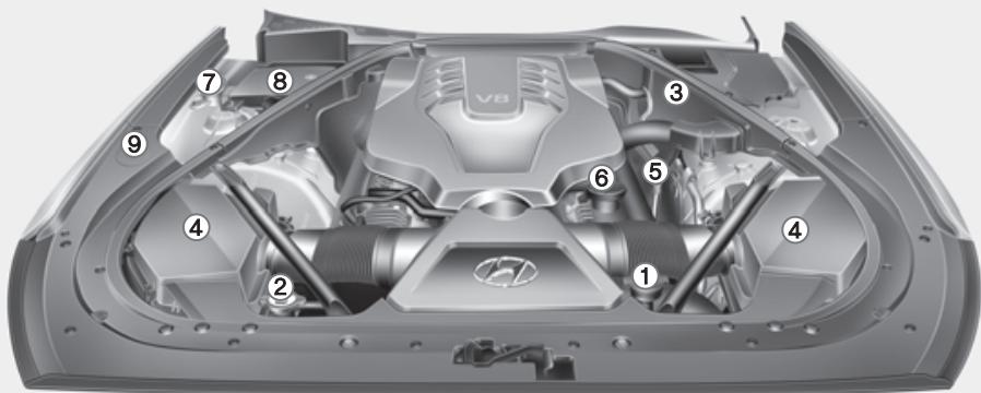HYUNDAI Genesis DH  (2013-2016) - Tau 5,0 Moteur - 1