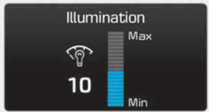 HYUNDAI Genesis DH  (2013-2016) - Réglage de la luminosité du tableau de bord - 2