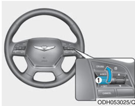 HYUNDAI Genesis DH  (2013-2016) - Pour augmenter la vitesse du Régulateur de Vitesse,CHOISIR I'une de ces méthodes - 1