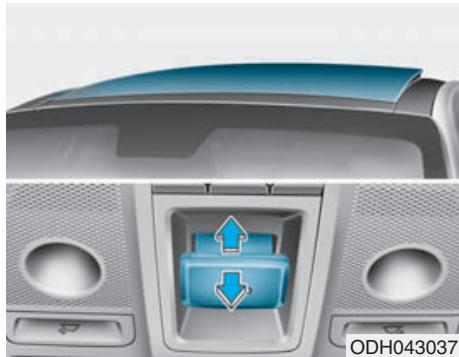 HYUNDAI Genesis DH  (2013-2016) - Faire incliner le toit ouvrant   Quand le pareseoleil est fermé - 1