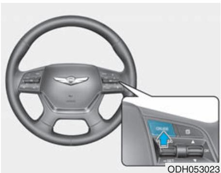 HYUNDAI Genesis DH  (2013-2016) - Pour enregistrer la vitesse à réguler - 1