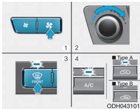HYUNDAI Genesis DH  (2013-2016) - Dégivrage de la face extérieure du pare-brise - 1