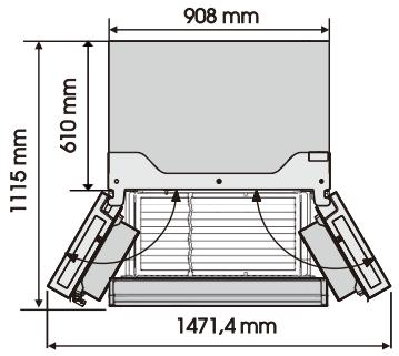 HISENSE RF793N4SASE - Ouverture et fermeture des portes - 1