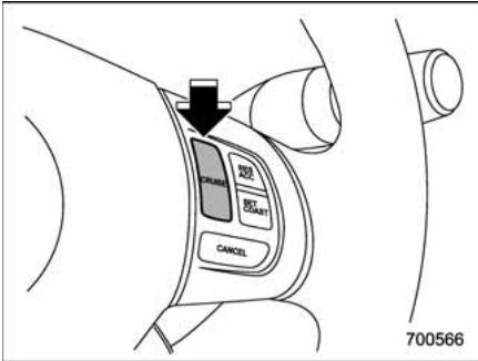 SUBARU WRX (2011) - Pour régler le régulateur de vitesse - 1