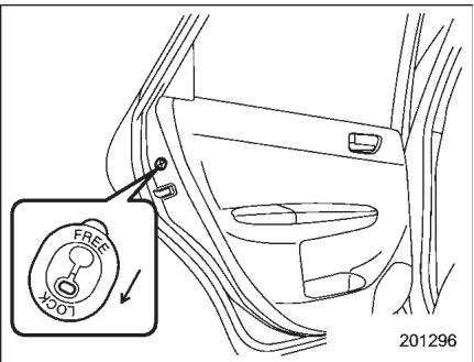 SUBARU WRX (2011) - Verrou de sécurité pour enfants - 1