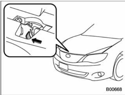 SUBARU WRX (2011) - Ouverture du capot: - 2