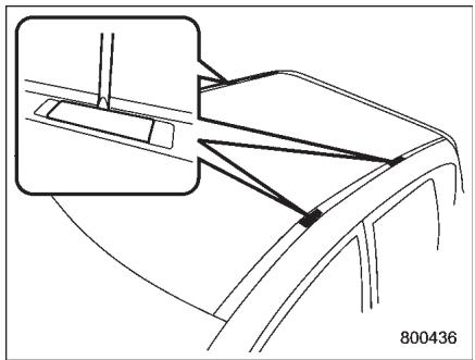 SUBARU WRX (2011) - Fixation et retrait des traverses à bagages - 1