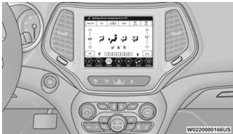 JEEP Cherokee KL (2022) - DESCRIPTION ET FONCTIONS DU SYSTÈME DE CHAUFFAGE-CLIMATISATION AUTOMATIQUE - 1