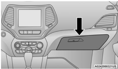 JEEP Cherokee KL (2022) - Boîte à gants - 1