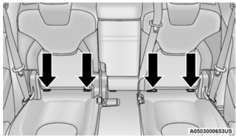 JEEP Cherokee KL (2022) - Siège fixe de deuxième rangée : - 1