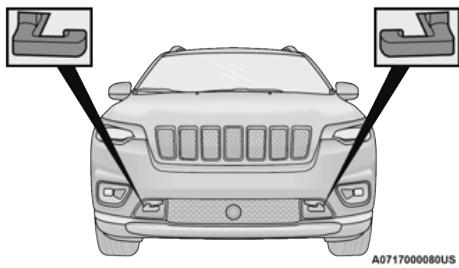 JEEP Cherokee KL (2022) - CROCHETS DE REMORQUAGE D'URGENCE - SELON L'ÉQUIPEMENT - 1