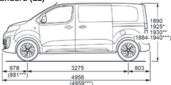 CITROEN SpaceTourer (2016-2023) - Dimensions (en mm) - 5