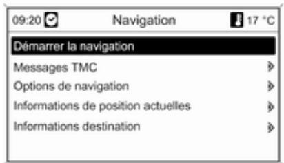 OPEL Astra J (2009-2012) - Fonctions lorsque le guidage d'itinéraire est actif - 1