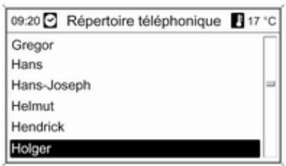 OPEL Astra J (2009-2012) - Répertoirétéléphonique - 2