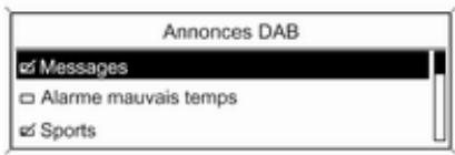 OPEL Astra J (2009-2012) - Activer des catégories d'announces - 1
