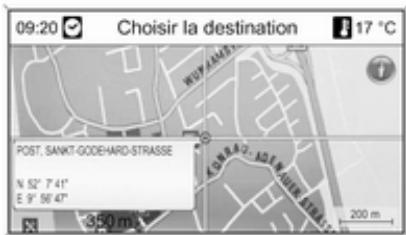 OPEL Astra J (2009-2012) - Sélection d'une destination sur la carte - 1