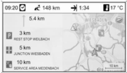 OPEL Astra J (2009-2012) - Informations concernant l'affichage avec flèche - 1