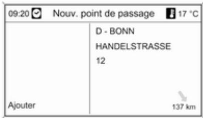 OPEL Astra J (2009-2012) - Ajout de destinations intermédiaires à la tournée - 2