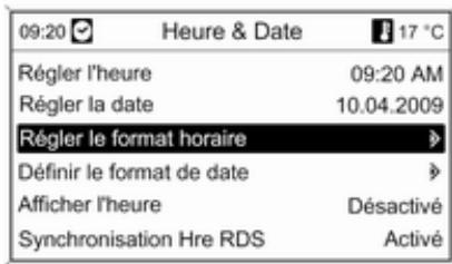 OPEL Astra J (2009-2012) - Exemple d'utilisation de menu - 1