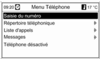 OPEL Astra J (2009-2012) - Composer un numero de téléphone - 1
