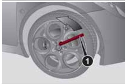 ALFA ROMEO 4C (2013-2020) - Procedure au remplacement d'une roue en agissant comme suit : - 2