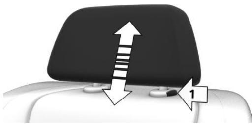 BMW Série 5 G60 - Réglage en hauteur des appuie-têteuxterieurs - 1