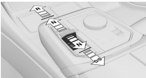 BMW Série 5 G60 - Placer le levier sélecteur sur D, N ou R - 1