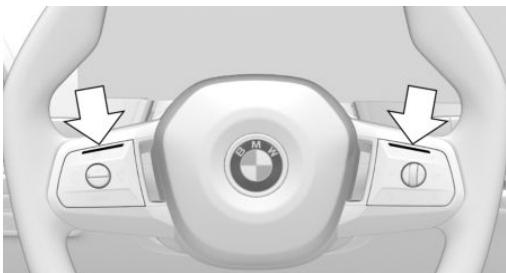 BMW Série 5 G60 - Affichages sur le volant - 1