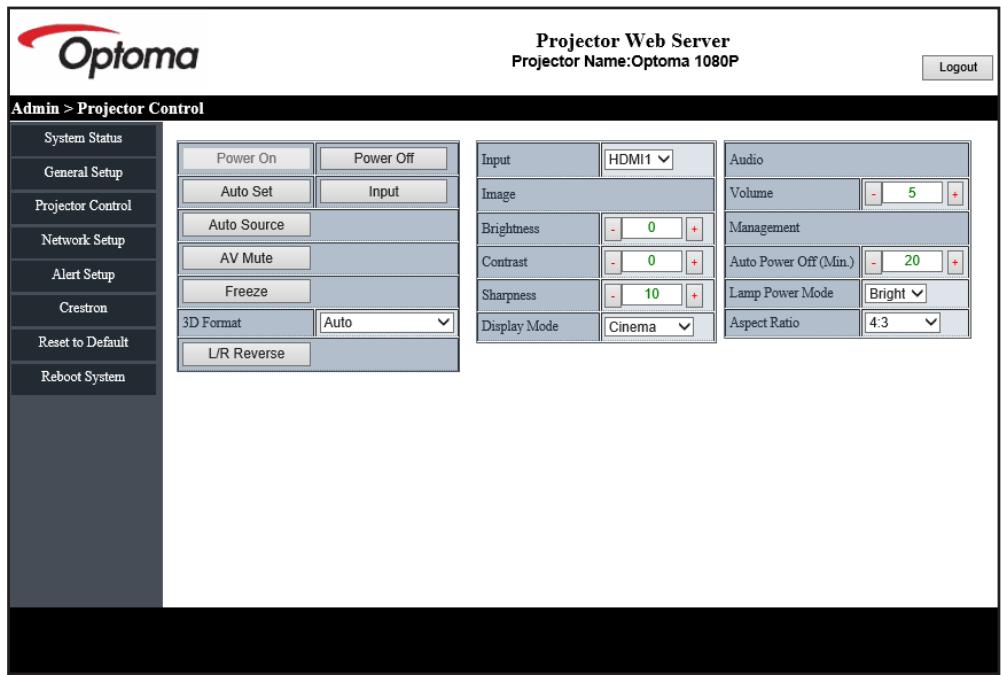 OPTOMA UHZ35 - Config générale - 2