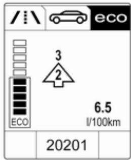 OPEL Cascada (2013-2019) - Menu d'informations ECO ECO - 1