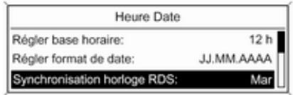 OPEL Cascada (2013-2019) - Réglages de l'heure et de la date - 1