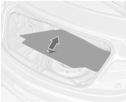 OPEL Cascada (2013-2019) - Retrait de la roue de secours et rangement d'une roue endommagée dans le coffre - 1