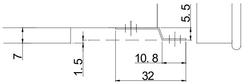 ROSIERES RWCB451 - Charnière supérieure (2) Interrupteur d'éclairage par l'ouverture de la porte (3) Plaque d'installation (4) Support (5) Charnière inférieure - 10