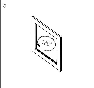 ROSIERES RWCB451 - Charnière supérieure (2) Interrupteur d'éclairage par l'ouverture de la porte (3) Plaque d'installation (4) Support (5) Charnière inférieure - 5