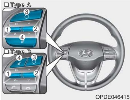 HYUNDAI i30 PD - 3 (2017-2020) - Commandes audio au volant (le cas échéant) - 1