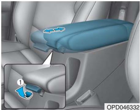 HYUNDAI i30 PD - 3 (2017-2020) - Coulissement de l'accouoir (le cas échéant) - 1
