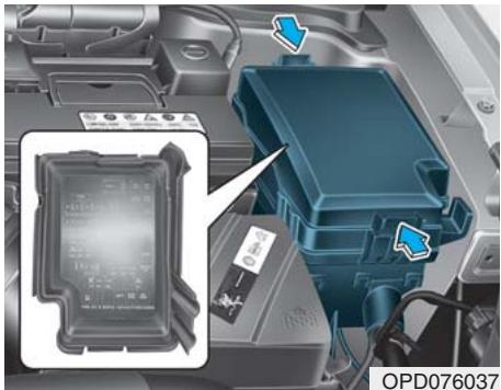 HYUNDAI i30 PD - 3 (2017-2020) - Panneau de fusibles du compartmentement moteur - 1