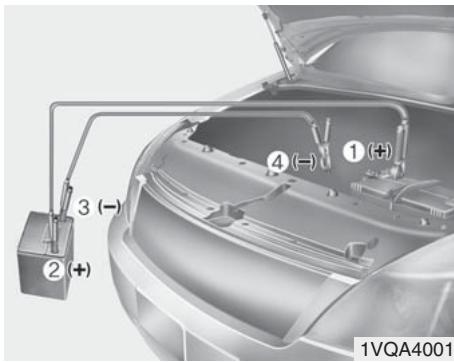 HYUNDAI i30 PD - 3 (2017-2020) - Procedure de démarrage à l'aide de cables - 1