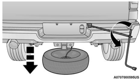 RAM 1500 (2019-2024) - Dépose de LA ROU DE SECOURS - 5