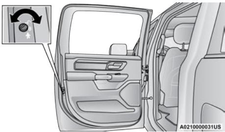 RAM 1500 (2019-2024) - VERROUILLAGE SECURITE-ENFANTS - 1