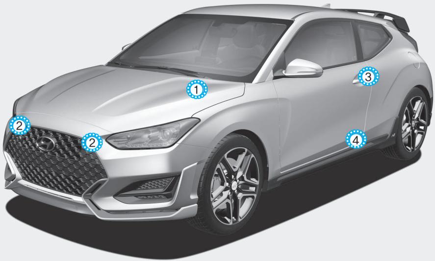 HYUNDAI Veloster (2018-2022) - AVERTISSEMENT - 1