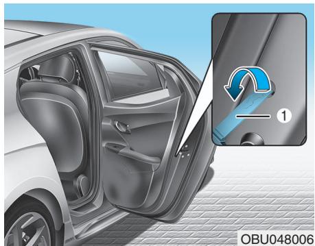 HYUNDAI Veloster (2018-2022) - Verrous de sécurité empêchant l'ouverture accidentelle des portières arrière de l'intérieur - 1