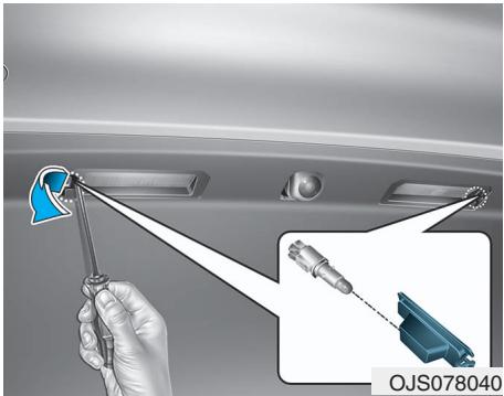 HYUNDAI Veloster (2018-2022) - Remplacement de l'ampoule de la plaque d'immatriculation - 1
